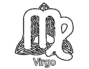 Celtic Virgo coloring page
