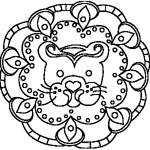 Ornate Leo Zodiac Coloring Page