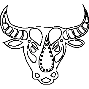 Ornate Taurus Zodiac Coloring Page