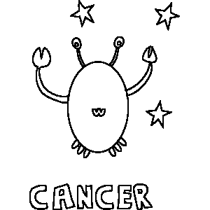 Primitive Cancer Zodiac Coloring Page