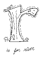 R is for River Coloring Page