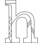 Lowercase H Coloring Page