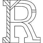 Uppercase R Coloring Page
