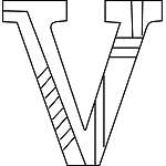 Uppercase V Coloring Page