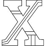 Uppercase X Coloring Page