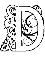 Illuminated-D Coloring Page