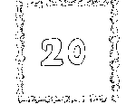 20 Number and Things Coloring Page