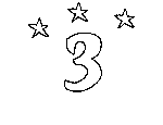 3 Number and Things Coloring Page