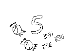5 Number and Things Coloring Page